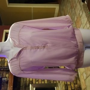 🌺New York & Company V-neck sheer Chiffon Top- Lilac